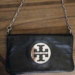 tory burch handbag/clutch with chain